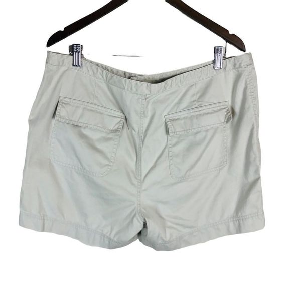 4/$45 | Khaki Beige Cotton Shorts | Plus 16 - Picture 2 of 7